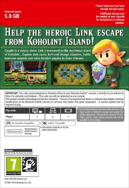 The Legend of Zelda: Links Awakening SWITCH  Download ( Uk - EU)